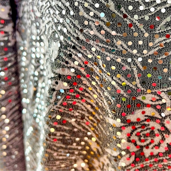 DRESSBARN | New Year’s Eve Plus Size Silver Sparkling Dress Jacket Sz 16 W - Picture 6 of 10